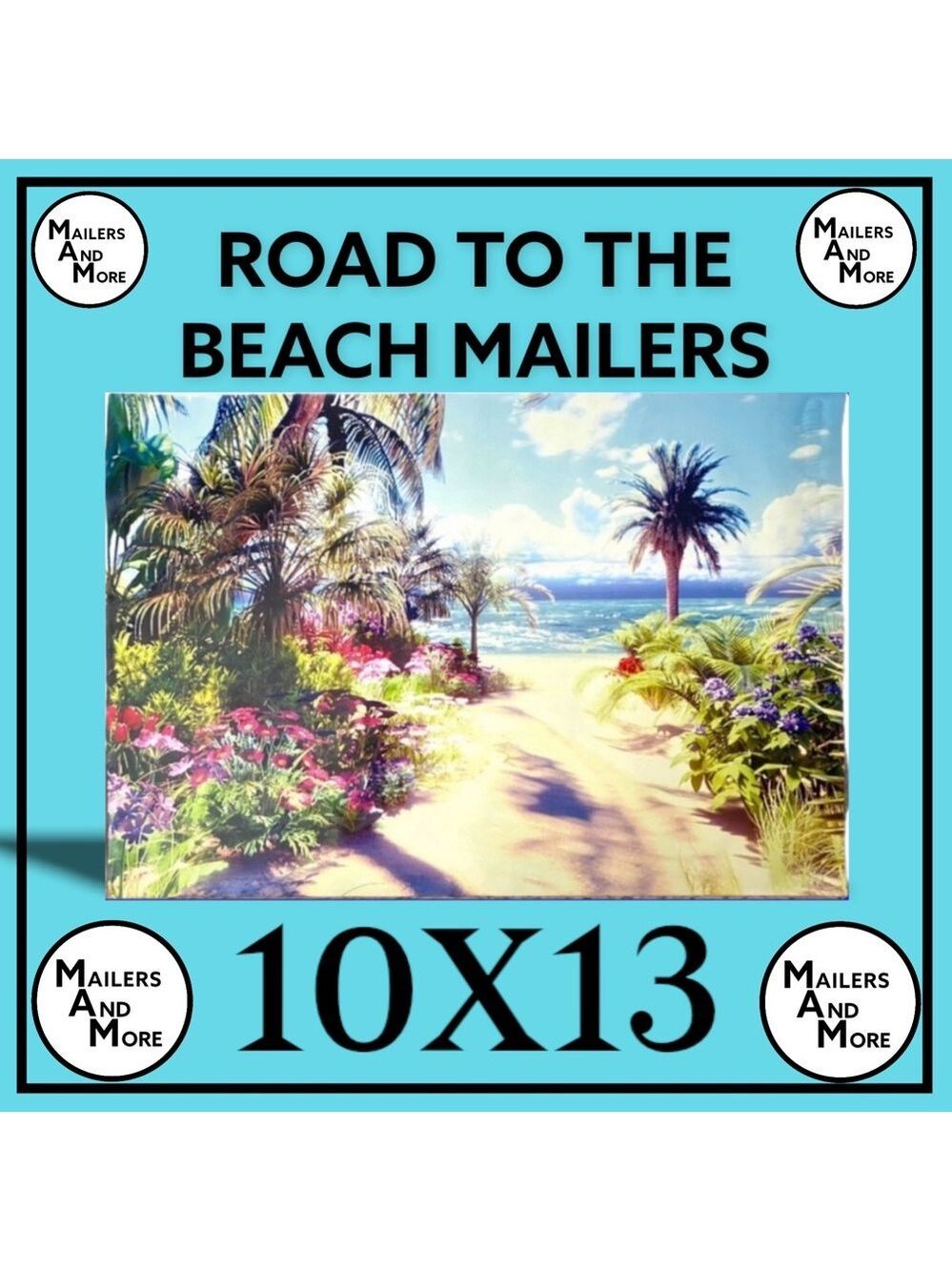 25 10X13 Poly Mailers Road to the Beach, Shipping Envelopes PRICE IS FIRM - Picture 10 of 13